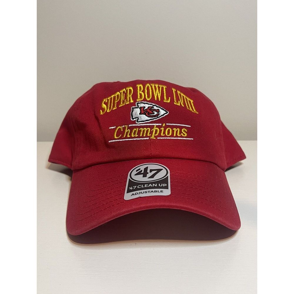 '47 Men's Super Bowl LVIII Champions Kansas City Chiefs Clean Up Adjustable Hat